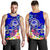 FSM Custom Personalised Men's Tank Top - Turtle Plumeria (Blue) - Polynesian Pride