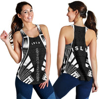 Society Islands Women Racerback Tank - Polynesian Tattoo Black - Polynesian Pride