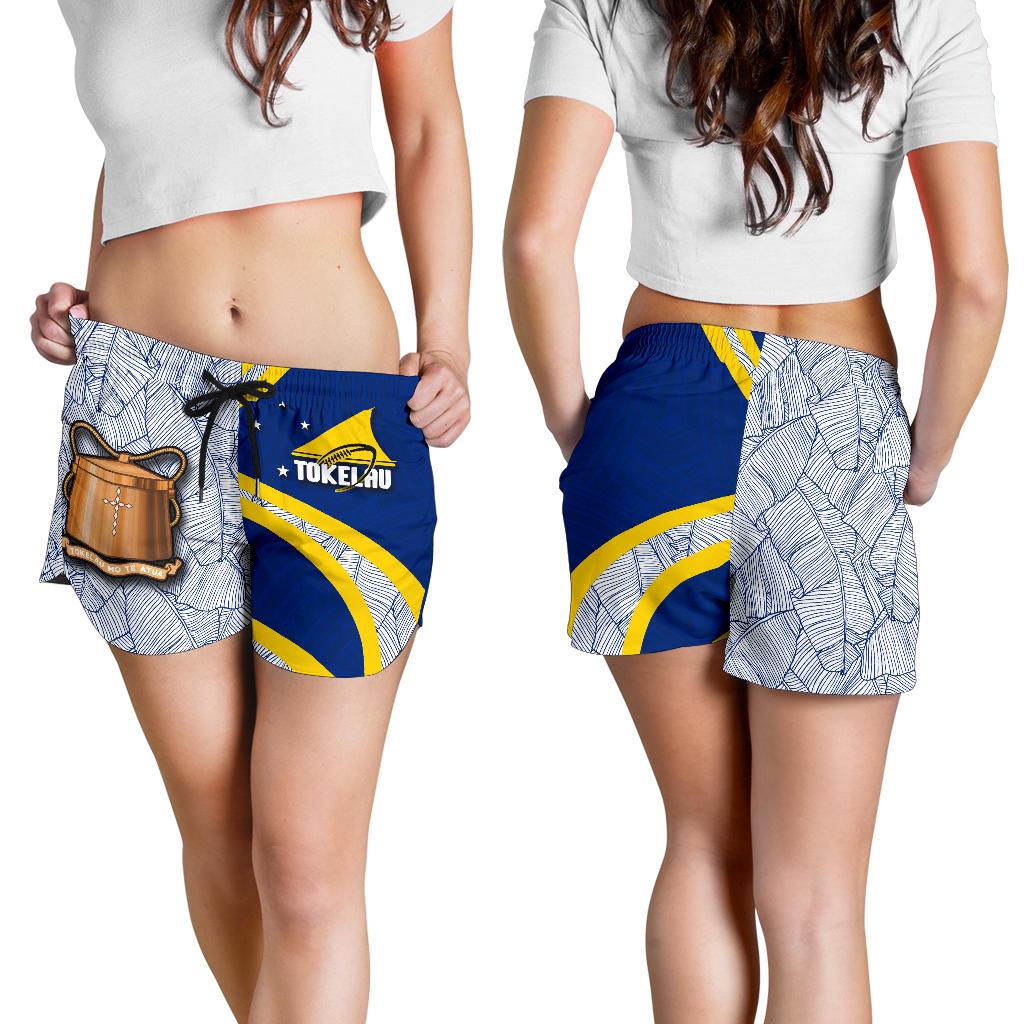 Tokelau Rugby All Over Print Women's Shorts Polynesian - Polynesian Pride