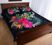 Pohnpei Micronesia Quilt Bed Set - Tropical Flower - Polynesian Pride