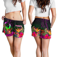 Pohnpei Women's Shorts - Summer Hibiscus - Polynesian Pride