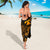 Wallis And Futuna Sarong - Turtle Hibiscus Pattern Gold - Polynesian Pride