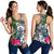 Palau Women's Racerback Tank White - Turtle Plumeria Banana Leaf Crest - Polynesian Pride