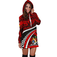 Tonga Polynesian Shark Tattoo Women'S Hoodie Dress - Polynesian Pride