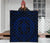 Hawaiian Kakau Honu Arc Blue Polynesian Premium Quilt - Polynesian Pride