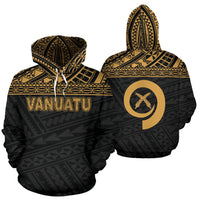 Vanuatu Polynesian Hoodie Gold Unisex Gold - Polynesian Pride