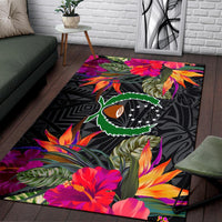 Pohnpei Area Rugs Hibiscus Polynesian Pattern - Polynesian Pride