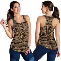 Polynesian Seamless Gold Women's Racerback Tank Top - Polynesian Pride