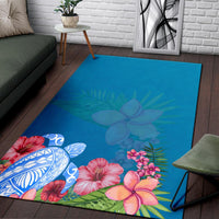 Polynesian Turtle Hibiscus Area Rug - Polynesian Pride