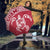Guam Umbrella Turtle Coat of Arms Polynesian Pattern White Red - Polynesian Pride