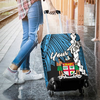 Fiji Polynesian Custom Personalised Luggage Covers - Tribal Wave Tattoo Flag Style - Polynesian Pride