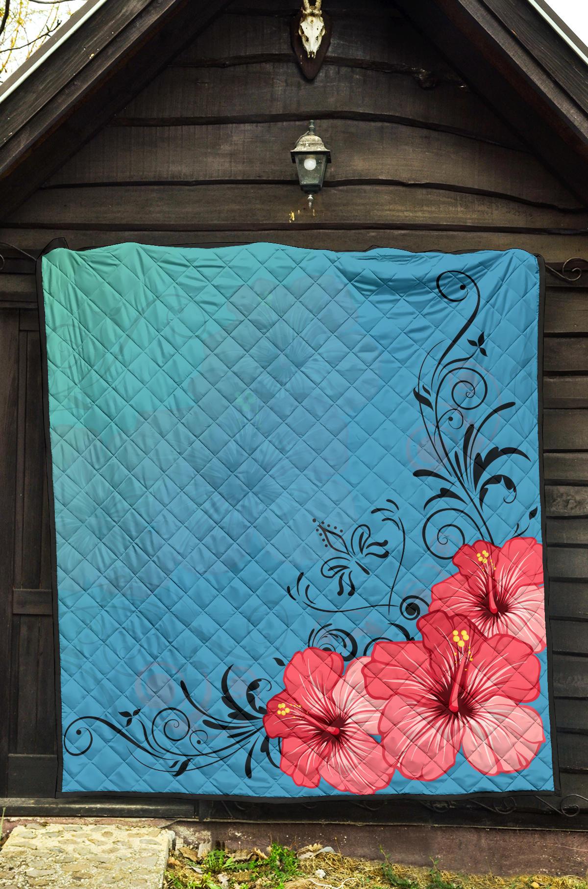 Hibiscus Flower Premium Quilt - Polynesian Pride