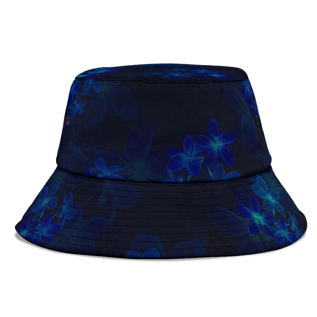 Wallis and Futuna Polynesian Bucket Hat - Blue Turtle Hibiscus - Polynesian Pride
