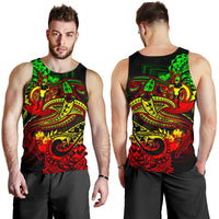 Vanuatu Polynesian Men's Tank Top - Reggae Shark Polynesian Tattoo - Polynesian Pride
