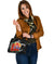 Tahiti Polynesian Shoulder Handbag - Hibiscus Coat of Arm Black - Polynesian Pride