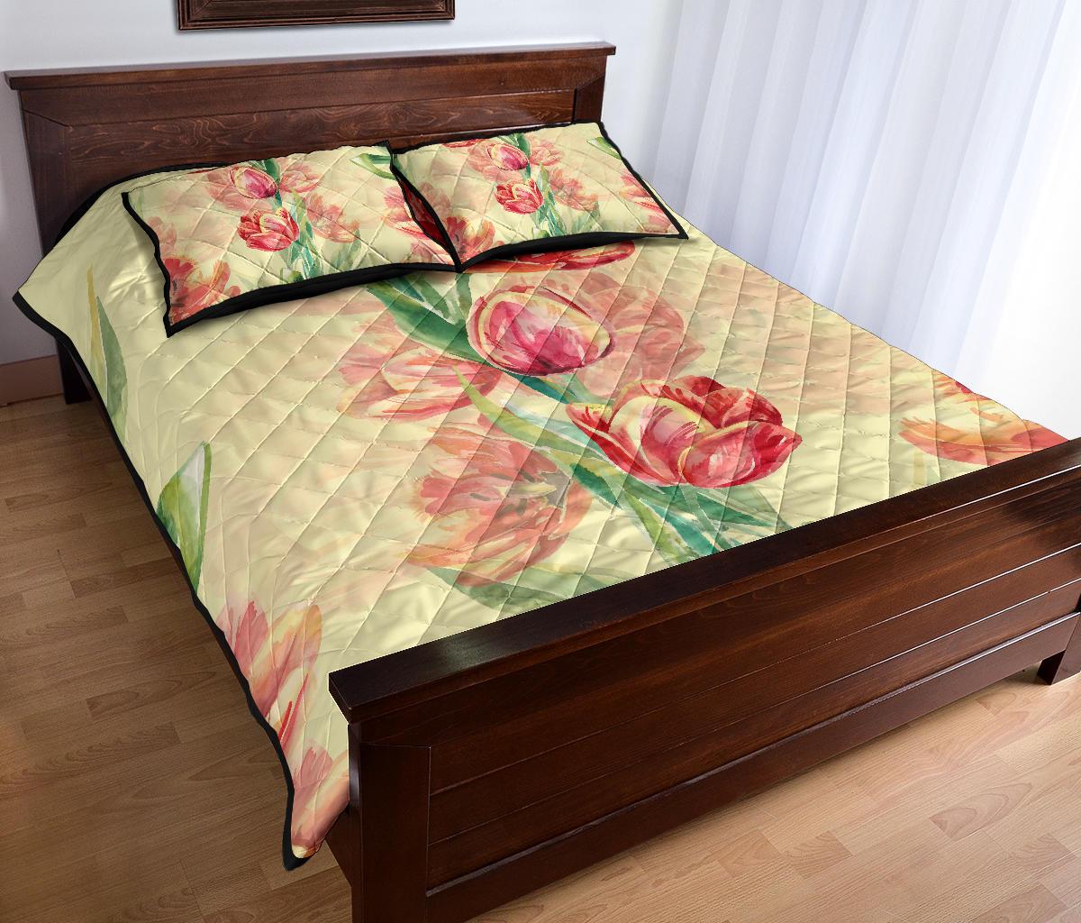 Beautiful Flower Quilt Bed Set - Polynesian Pride