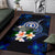 Northern Mariana Islands Polynesian Area Rug - Turtle With Plumeria Flowers - Polynesian Pride