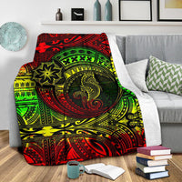 Seahorse Polynesian Premium Blanket - Polynesian Tattoo Reggae - Polynesian Pride