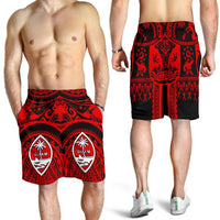 Polynesian Men Shorts - Guam Flag, Seal with Maui Moana Tattoo - Polynesian Pride