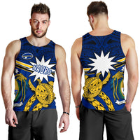 Nauru Rugby Men Tank Top Version Turtle Polynesian - Polynesian Pride