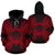 Federated States of Micronesian ll Over Hoodie Map Red Unisex Red - Polynesian Pride