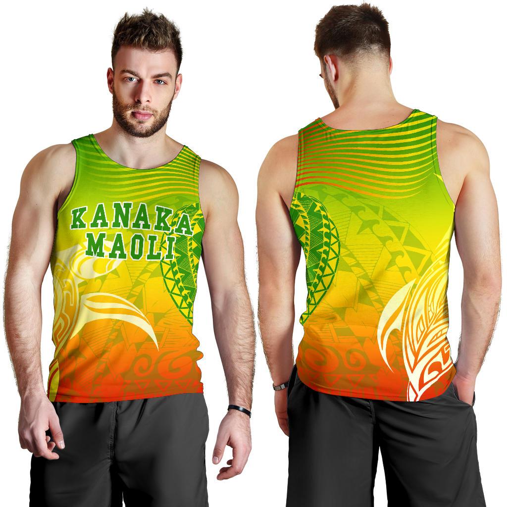 Kanaka Maoli Polynesian Tank Top - Turtle Style Green - Polynesian Pride