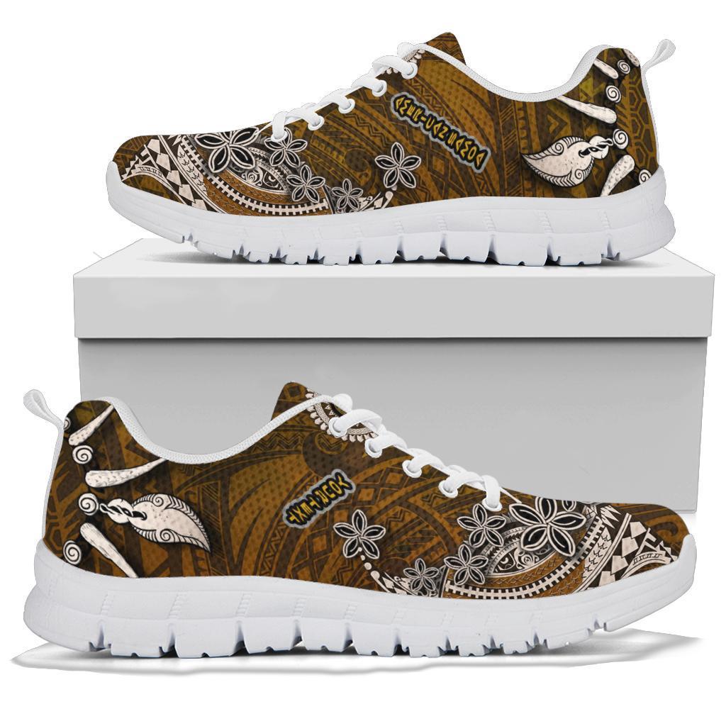 American Samoa Custom Personalised Sneakers - Polynesian Boar Tusk - Polynesian Pride