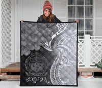 Samoa Premium Quilt - Samoa Seal Wave Style (Black) - Polynesian Pride