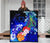 Pohnpei Custom Personalised Premium Quilt - Humpback Whale with Tropical Flowers (Blue) - Polynesian Pride