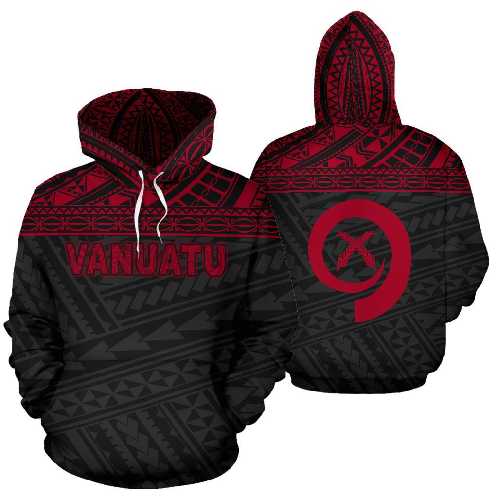 Vanuatu Polynesian Hoodie Red Unisex Red - Polynesian Pride