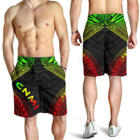Northern Mariana Islands Men's Shorts - Polynesian Chief Reggae Version - Polynesian Pride