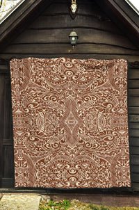 Polynesian Tribal Premium Quilt Brown - Polynesian Pride