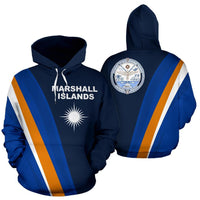 Marshall Islands Hoodie Marshall Islands Flag Seal Special Version Unisex Navy - Polynesian Pride