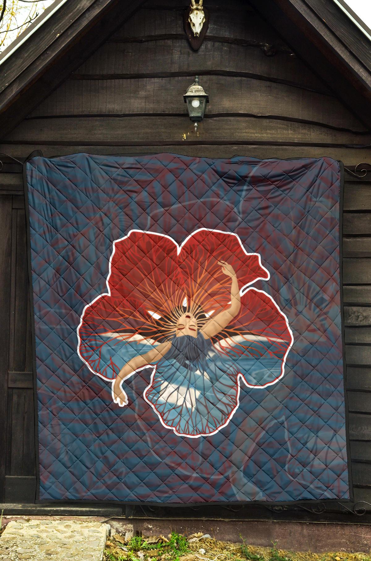 Hula Dance Hibiscus Premium Quilt - Polynesian Pride