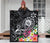 Hawaii Polynesian Premium Quilt - Hawaii Seal With Turtle Plumeria (Black) - Polynesian Pride