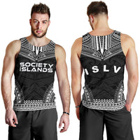 Society Islands Men's Tank Top - Polynesian Chief Black Version - Polynesian Pride