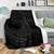 Hawaii Turtle Hibicus Premium Blanket - Frida Style - Grey - Polynesian Pride