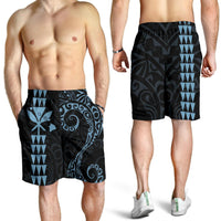Kanaka Hawaii Map Polynesian Men's Short Blue - Polynesian Pride