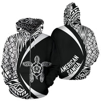 American Samoa Turtle Polynesian Zip up Hoodie Circle Style 02 Unisex Art - Polynesian Pride