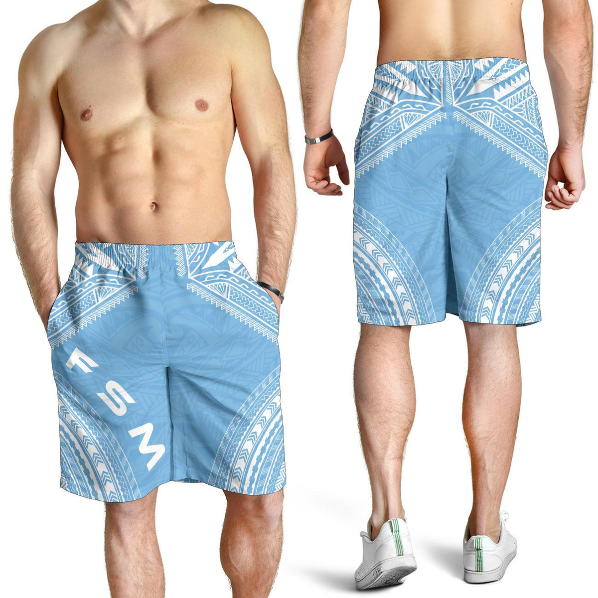 Federated States of Micronesia Men's Shorts - Polynesian Chief Flag Version - Polynesian Pride