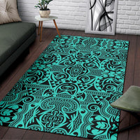 Hawaii Area Rug Polynesian Kakau Turtle AH - Polynesian Pride