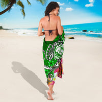 Guam Sarong - Turtle Plumeria (Green) - Polynesian Pride