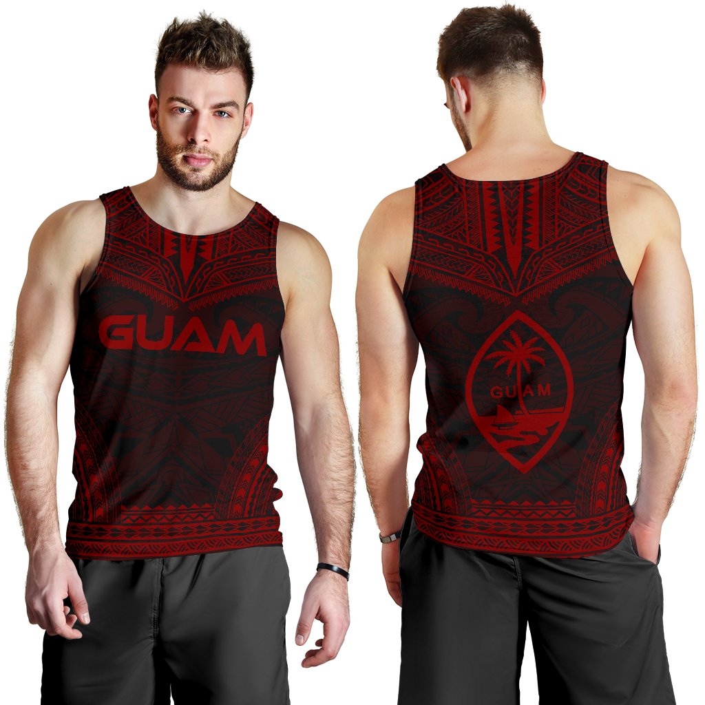 Guam Men's Tank Top - Polynesian Chief Red Version - Polynesian Pride