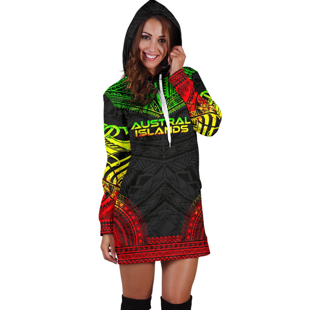 Austral Islands Women's Hoodie Dress - Polynesian Reggae Chief - Polynesian Pride
