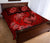 Hawaii Yin Yang Turtle Shark Hibiscus Plumeria Quilt Bed Set - Red - Polynesian Pride