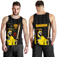 Hawaiian King Guardian Men's Tank Top Black - Polynesian Pride