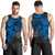 Northern Mariana Islands Polynesian Men's Tank Top - Blue Turtle BLUE - Polynesian Pride