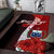 Samoa Polynesian Custom Personalised Area Rug - Coat Of Arm With Hibiscus - Polynesian Pride