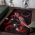 Cook Islands Polynesian Area Rugs - Turtle With Blooming Hibiscus Red - Polynesian Pride