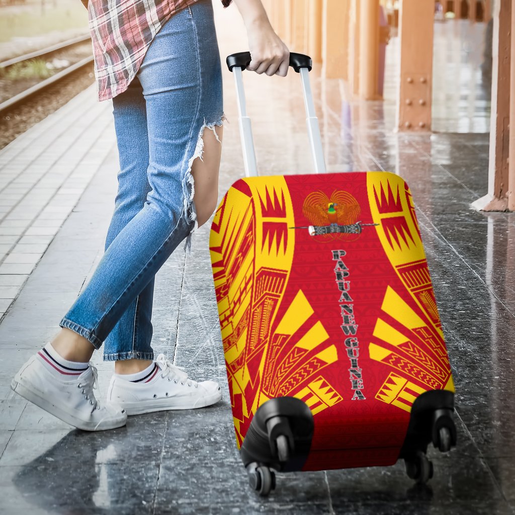 Papua New Guinea Luggage Cover - Polynesian Tattoo Flag - Polynesian Pride